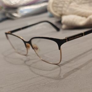 Dolce & Gabbana Black and Gold Women's Glasses